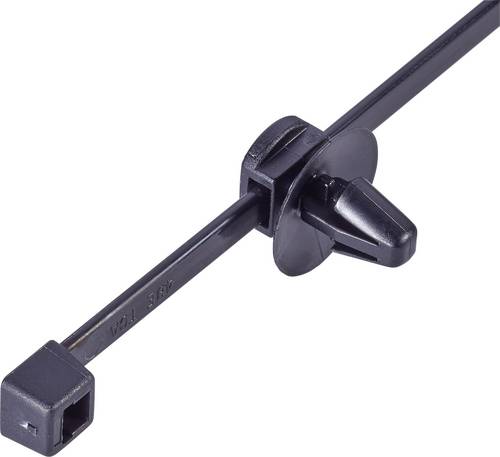 HellermannTyton 150-37792 T50RSFT6,5 16-3-MC5 Kabelbinder 200mm 4.60mm Schwarz mit Spreizanker und Teller