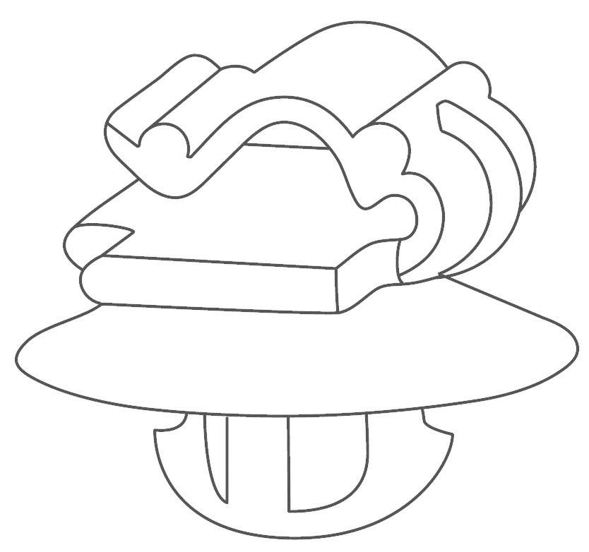 HellermannTyton KSFT6,5OC1-3 Kabelhalter 151-01843 Bündel-Ø-Bereich 4.40mm (max) mit Spreizanker Schwarz