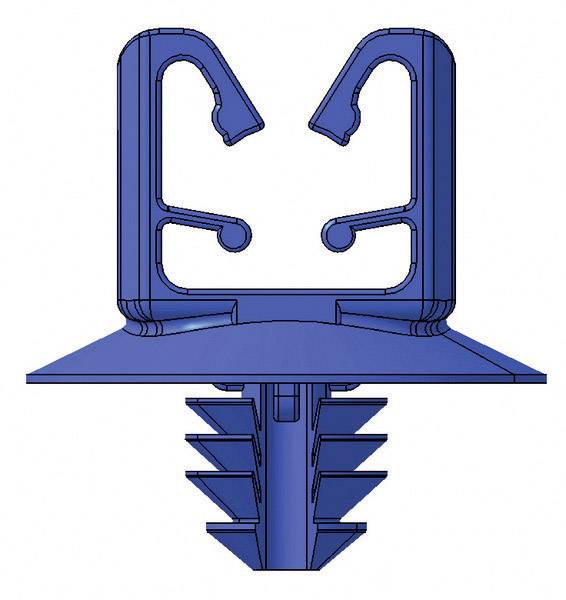 HellermannTyton HC48FT6 Kabelhalter 151-00680 Bündel-Ø-Bereich 6.60mm (max) mit Lamellenfuß Schwarz