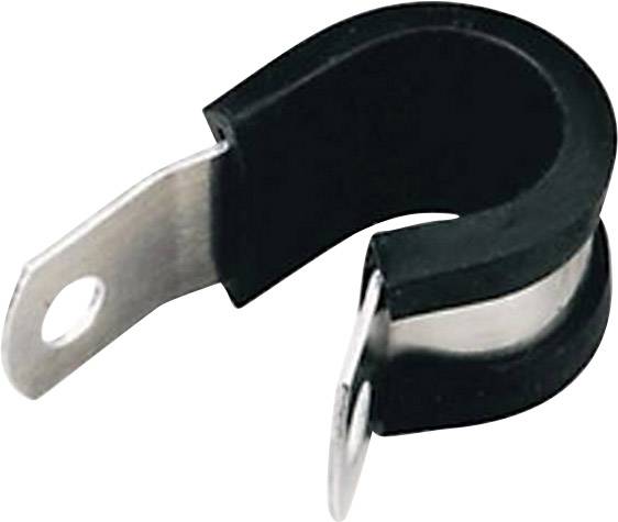 HellermannTyton ALU22C-ALUCR-NABK-L1 Befestigungsschelle 211-15220 Bündel-Ø-Bereich 31.80mm (max) mit Chloropren-Schutzprofil