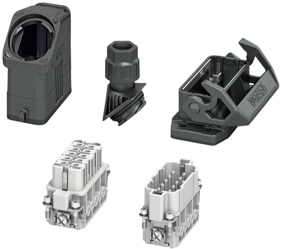 Phoenix Contact HC-EVO-A10UT-BWS-HH-M20-PLRBK Set mit Tüllengehäuse, Anbaugehäuse, Verschraubung, Stiftkontakteinsatz und Buchsenkontakteinsatz Inh