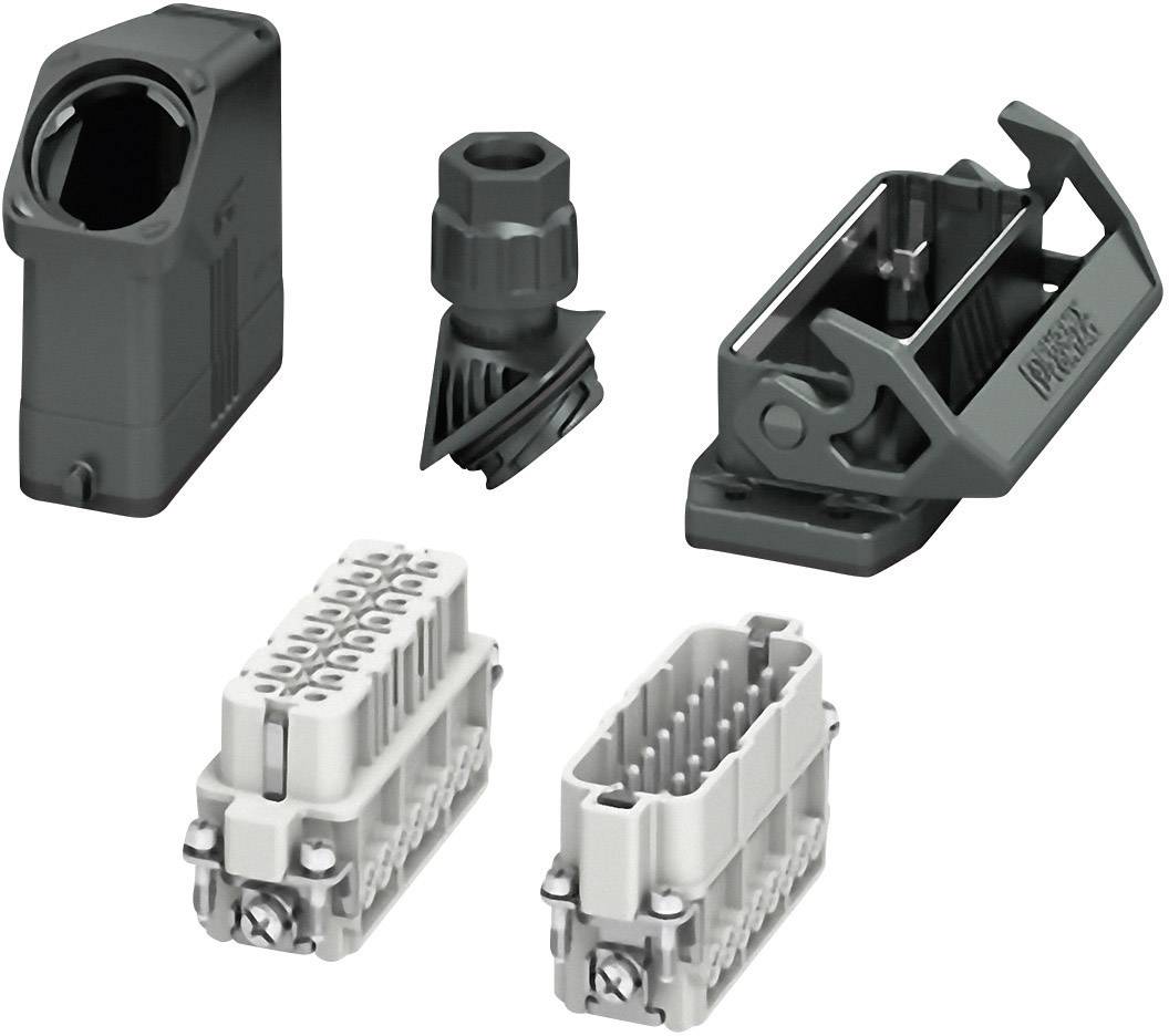 Phoenix Contact HC-EVO-A16UT-BWS-HH-M25-PLRBK Set mit Tüllengehäuse, Anbaugehäuse, Verschraubung, Stiftkontakteinsatz und Buchsenkontakteinsatz Inh