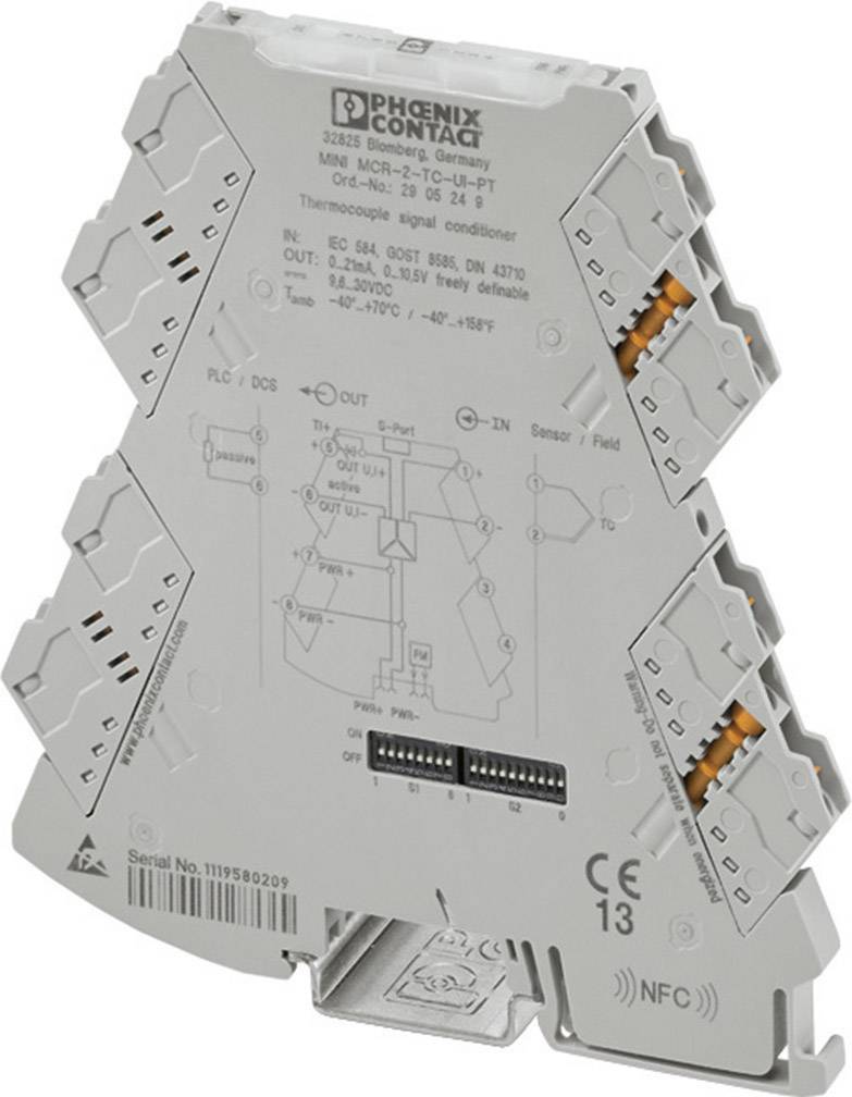 Phoenix Contact MINI MCR-2-TC-UI-PT Konfigurierbarer Temperaturmessumformer 2905249