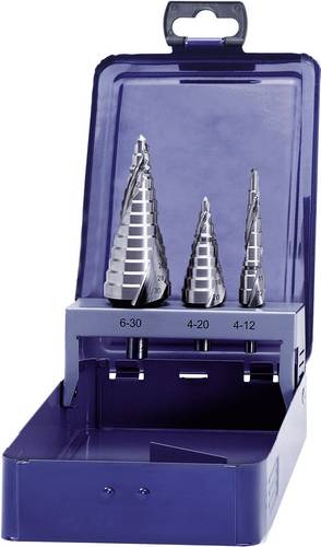 Eventus by Exact 17334 HSS Stufenbohrer-Set 3teilig Zylinderschaft 1 Set