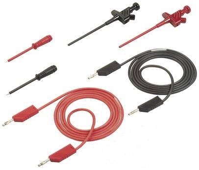 SKS Hirschmann PMS 4 CO Messleitungs-Set Lamellenstecker 4mm Lamellenstecker 4mm 1.00m Schwarz, Rot 1 Set