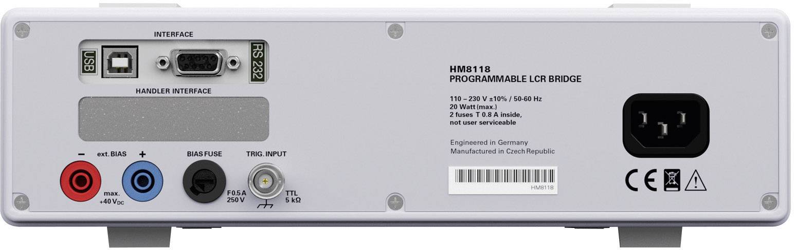 Rohde & Schwarz HM8118 LCR Messbrücke digital CAT I Anzeige (Counts): 1200000