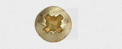 SWG 1953355067 Holzschraube 3.5mm 50mm Kreuzschlitz Pozidriv Stahl vermessingt 200St.