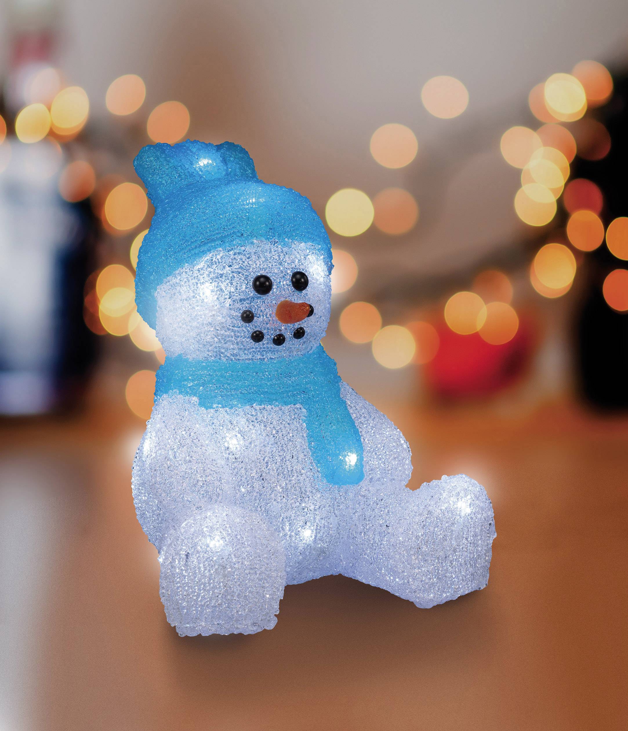 Polarlite LBA-52-001 Acryl-Figur Schneemann Kaltweiß LED