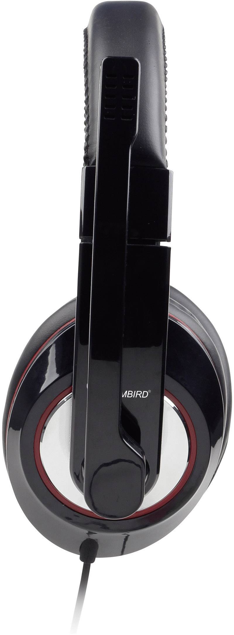 Gembird MHS-001 Over Ear Headset kabelgebunden Stereo Schwarz Lautstärkeregelung, Mikrofon-Stummschaltung Computer