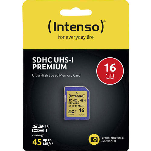 Intenso Premium SDHC-Karte 16 GB Class 10, UHS-I