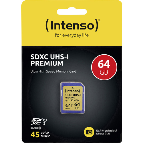 Intenso Premium SDXC-Karte 64 GB Class 10, UHS-I