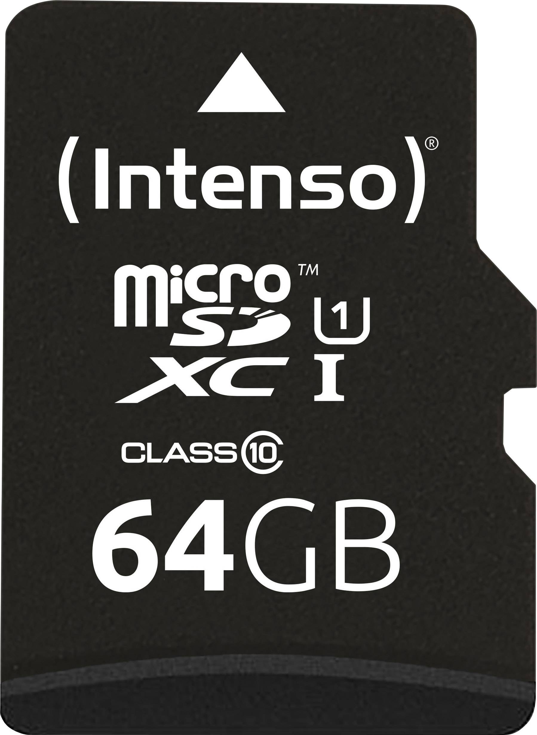 Intenso Premium microSDXC-Karte 64 GB Class 10, UHS-I inkl. SD-Adapter