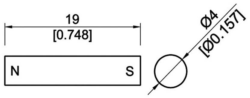 StandexMeder Electronics 4003004003 Permanent-Magnet Stab (Ø x L) 4mm x 19mm AlNiCo 1.24 T Grenztemperatur (max.): 400°C