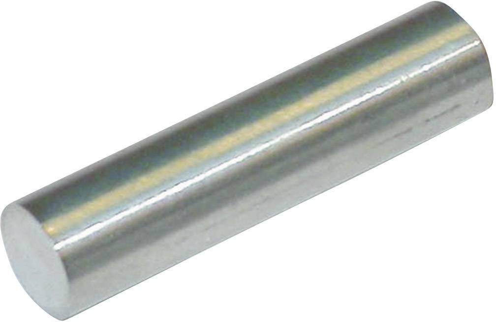 Ein zylindrischer Metallstab mit glatter, glänzender Oberfläche liegt waagerecht.