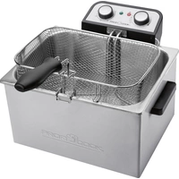 Profi Cook PC-FR1038 Doppel Kaltzonen Fritteuse 5l 3000W Timerfunktion, mit manueller Temperatureinstellung Edelstahl Profi Cook PC-FR1038 Doppel Kaltzonen Fritteuse 5l 3000W Timerfunktion, mit manueller Temperatureinstellung Edelstahl