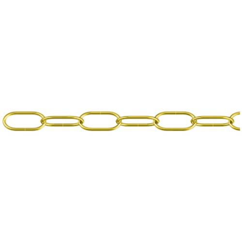 dörner + helmer 152334 Uhrkette Messing (poliert) Stahl 25m