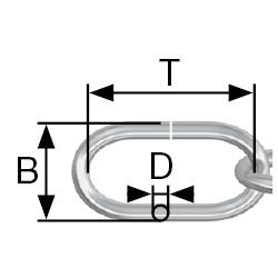 dörner + helmer 153282 Zierkette Messing Stahl 20m