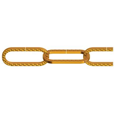 dörner + helmer 153311 Zierkette Messing Stahl 40m