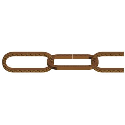 dörner + helmer 153602 Zierkette Alt-Messing Stahl 30m