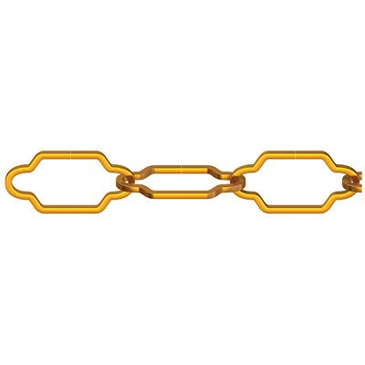dörner + helmer 153492 Zierkette Messing Stahl 20m