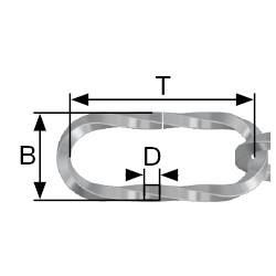 dörner + helmer 153633 Zierkette Alt-Messing Stahl 10m