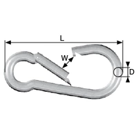 dörner + helmer 4915064 Karabinerhaken Edelstahl A2 6mm x 60mm 20St. dörner + helmer 4915064 Karabinerhaken Edelstahl A2 6mm x 60mm 20St.