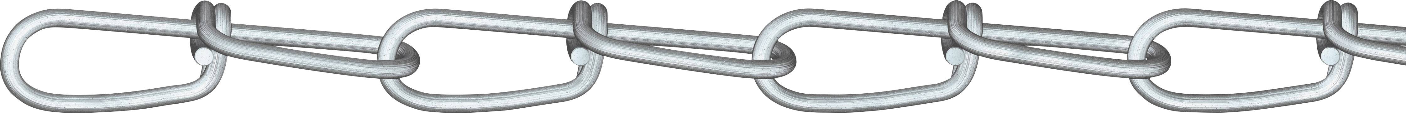 dörner + helmer 156128 Knotenkette Silber Stahl galvanisch verzinkt 90m Kettenglied Stärke 1.8mm