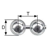 dörner + helmer 159331 Kugelkette Nickel Messing vernickelt 25m dörner + helmer 159331 Kugelkette Nickel Messing vernickelt 25m