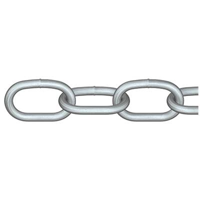 Metallkette, bestehend aus verbundenen ovalen Gliedern, zeigt Konzept von Verbindung oder Stabilität.