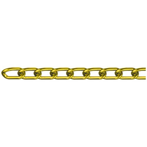 dörner + helmer 171660 Geschweisste Ringkette Messing Stahl vermessingt 45m