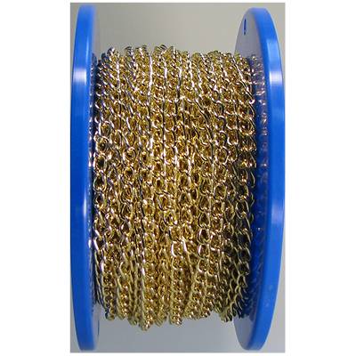 dörner + helmer 171660 Geschweisste Ringkette Messing Stahl vermessingt 45m