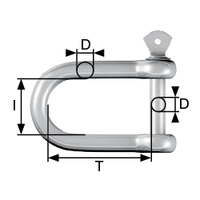 dörner + helmer 4918504 Schäkel 40kg 4mm Edelstahl A2 20St. dörner + helmer 4918504 Schäkel 40kg 4mm Edelstahl A2 20St.