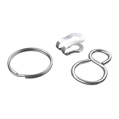 dörner + helmer 4810184 Set Zubehör für Kugelketten Messing vernickelt 10St.