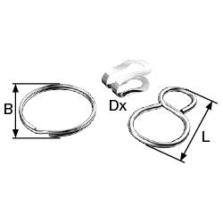 dörner + helmer 4810184 Set Zubehör für Kugelketten Messing vernickelt 10St.
