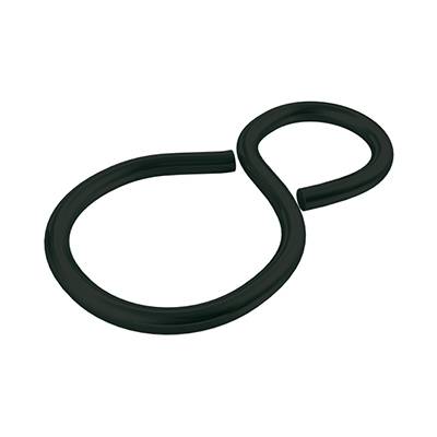 dörner + helmer 4810194 Sortiment S-Haken schwarz Stahl schwarz 10 Set