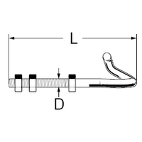dörner + helmer 4814864 Schraubhaken verzinkt 10 x 140mm 6St. dörner + helmer 4814864 Schraubhaken verzinkt 10 x 140mm 6St.