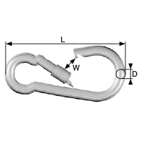 dörner + helmer 4915164 Karabinerhaken mit Schraube Edelstahl A2 60mm 10St. dörner + helmer 4915164 Karabinerhaken mit Schraube Edelstahl A2 60mm 10St.