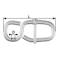 dörner + helmer 4816004 DH Seillängenversteller 75 mm, Stellacht, verzinkt 10 St. 10St.