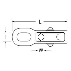dörner + helmer 4816304 Blockseilrolle 30mm Polyamid Gehäusematerial: Zinkdruckguss 6St.
