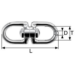 dörner + helmer 4916414 Wirbel Ø 8mm 88.4mm Edelstahl A2 6St.