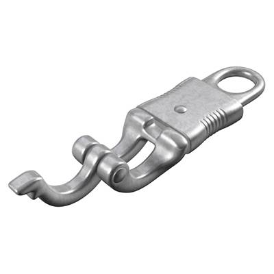 dörner + helmer 4817404 Panikhaken mit Öse 95mm Zinkdruckguss vernickelt 6St.