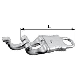 dörner + helmer 4817404 Panikhaken mit Öse 95mm Zinkdruckguss vernickelt 6St.