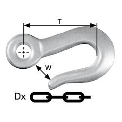 dörner + helmer 4818404 Bindekettenhaken 5mm Zinkdruckguss verzinkt 10St.