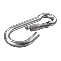 dörner + helmer 4915184 Karabinerhaken mit Schraube Edelstahl A2 80mm 6St. dörner + helmer 4915184 Karabinerhaken mit Schraube Edelstahl A2 80mm 6St.