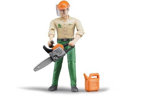 Bruder bworld Forstarbeiter mit Zubehör