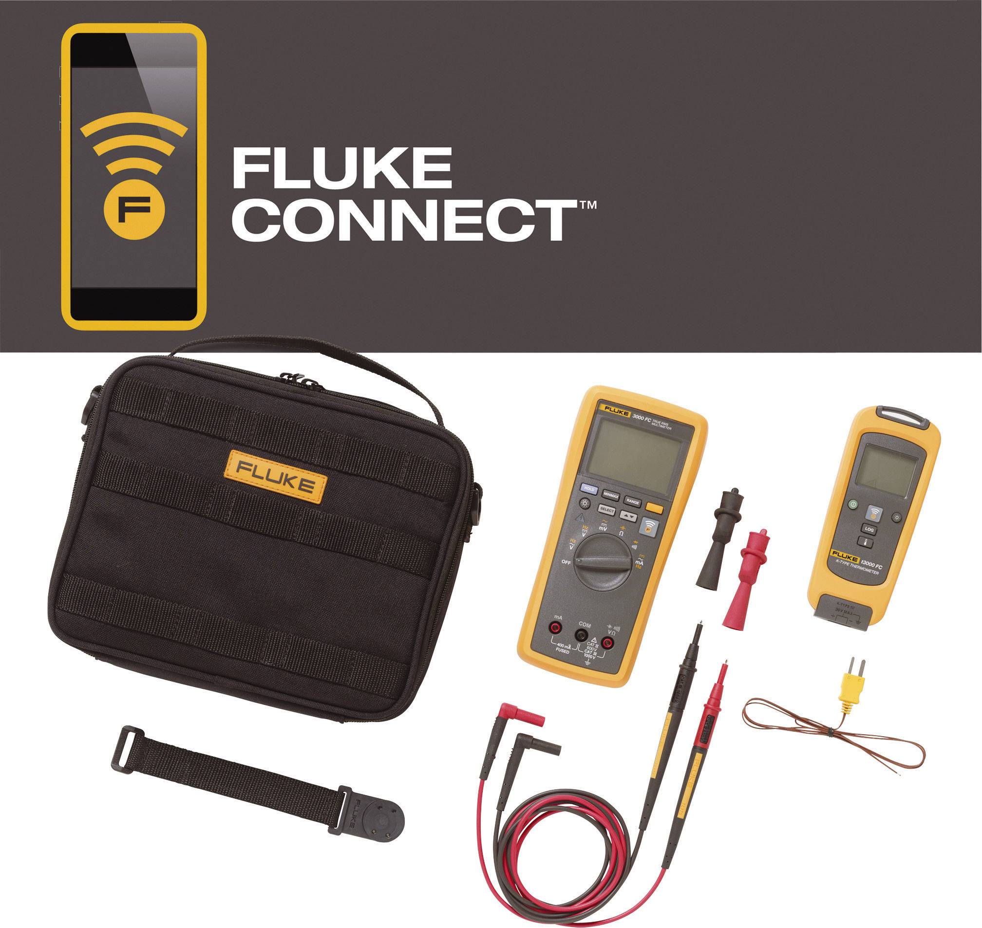 Fluke FLK-T3000 FC KIT Hand-Multimeter digital Grafik-Display, Datenlogger CAT III 1000 V, CAT IV 600 V Anzeige (Counts): 10000