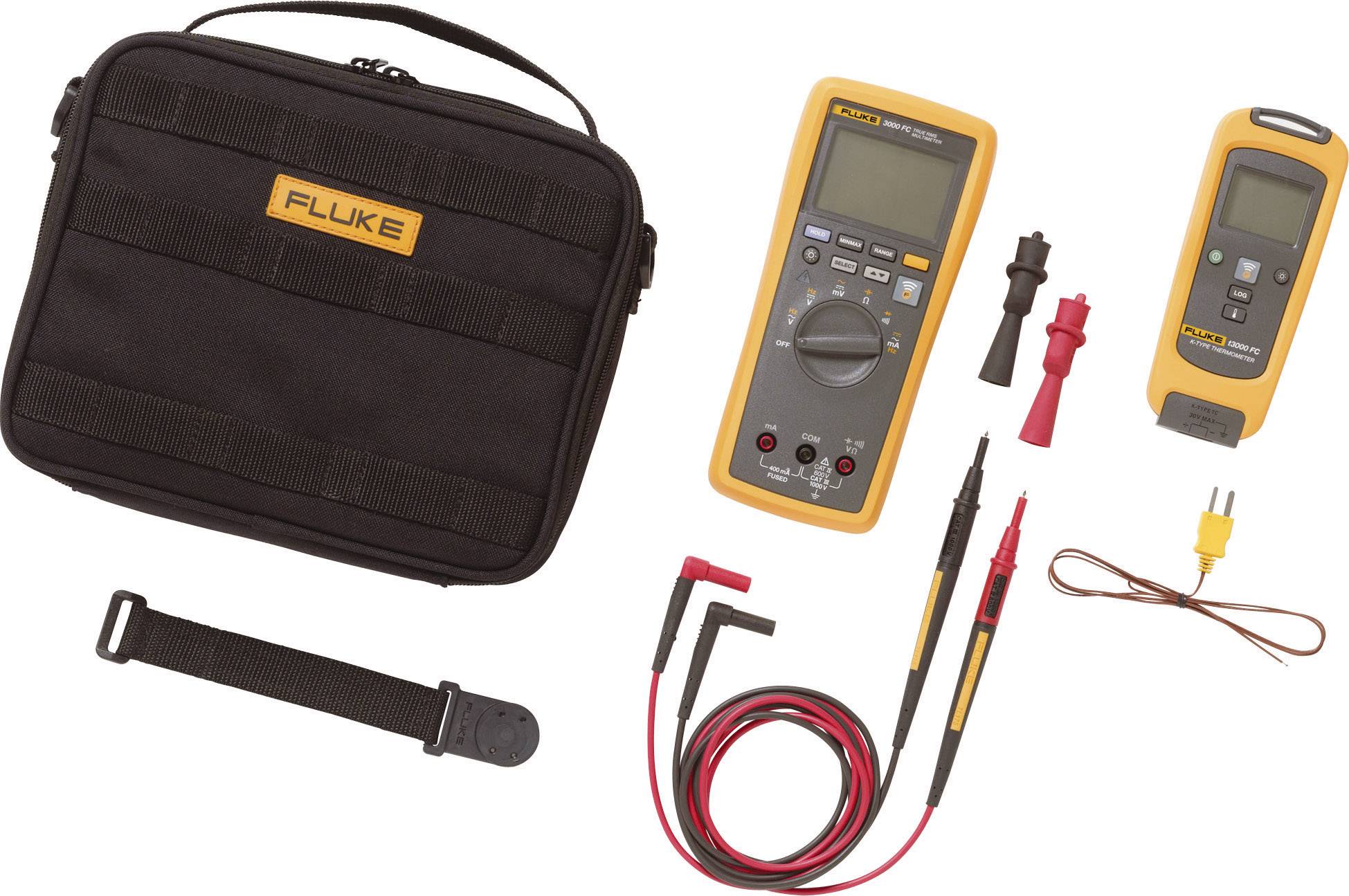 Fluke FLK-T3000 FC KIT Hand-Multimeter digital Grafik-Display, Datenlogger CAT III 1000 V, CAT IV 600 V Anzeige (Counts): 10000