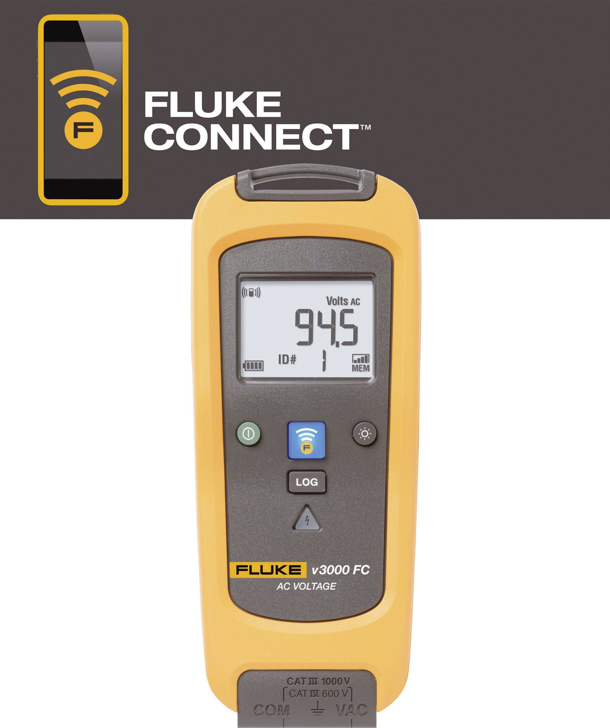 Fluke FLK-V3000 FC Hand-Multimeter digital Datenlogger CAT III 1000 V, CAT IV 600V Anzeige (Counts): 6000