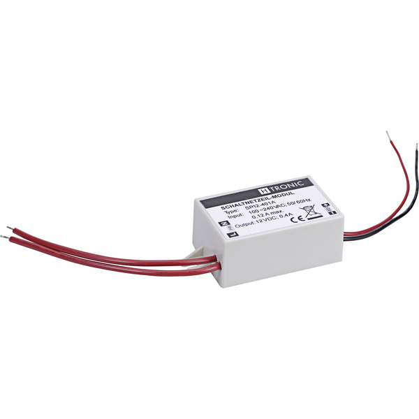 Alimentation CA/CC pour circuits imprimés H-Tronic SP-12-401 A 12 V/DC 0.4 A 4.8 W