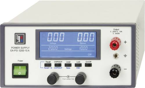 EA Elektro Automatik EA-PSI 5200-02A Labornetzgerät, einstellbar 0 - 200 V/DC 0 - 2A 160W USB, Ethe